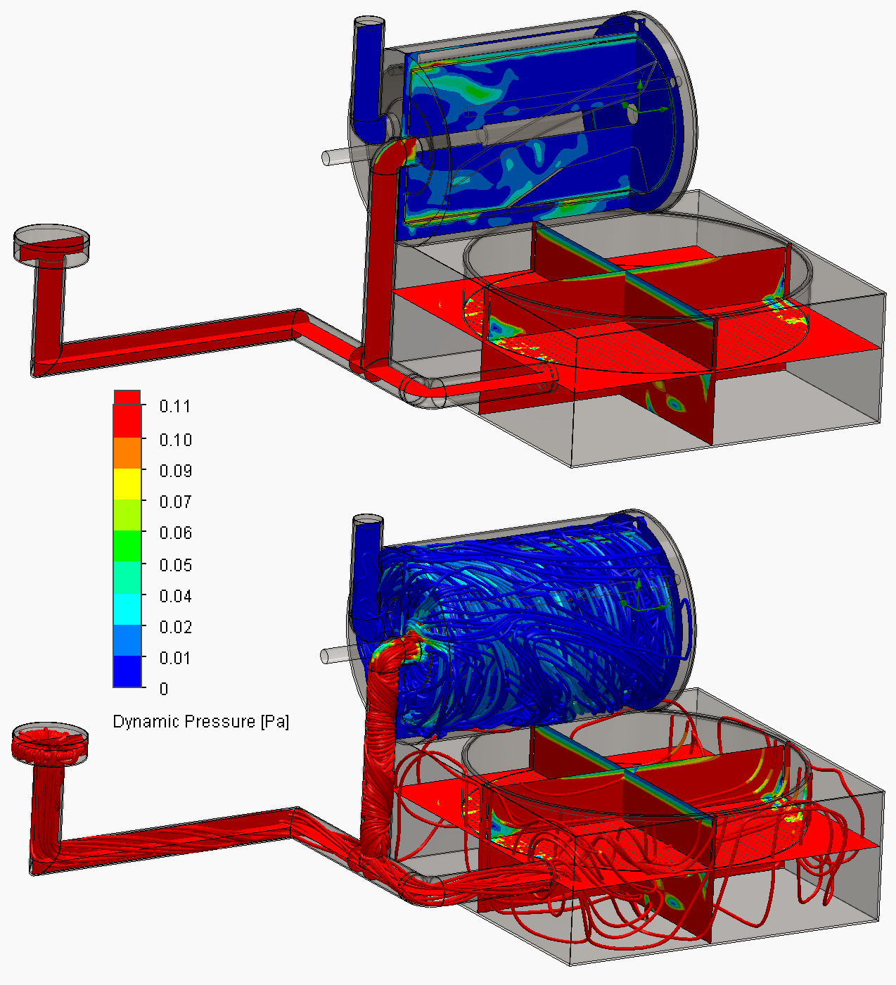 pražičky kávy- coffee roasting machines- Čerstvo pražená káva-Simulation of dynamic pressure